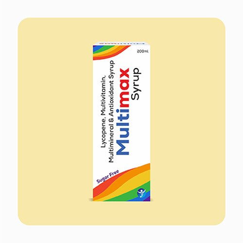 Multimax, Compositions of Multimax are Lycopene, Multivitamin, Multimineral & Antioxidant Syrup., Multimax offered by Janus Biotech