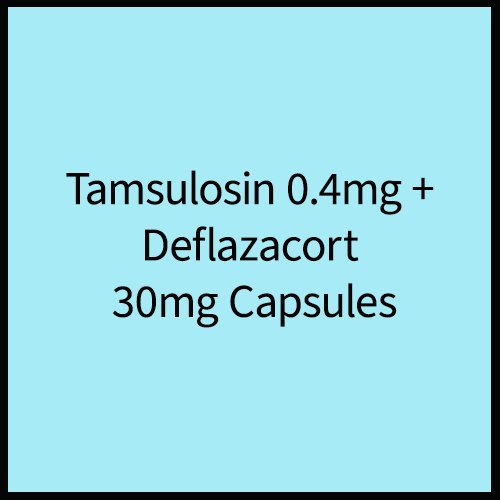 Tamsulosin 0.4mg + Deflazacort 30mg Capsules, Compositions of Tamsulosin 0.4mg + Deflazacort 30mg Capsules are , Tamsulosin 0.4mg + Deflazacort 30mg Capsules offered by Janus Biotech