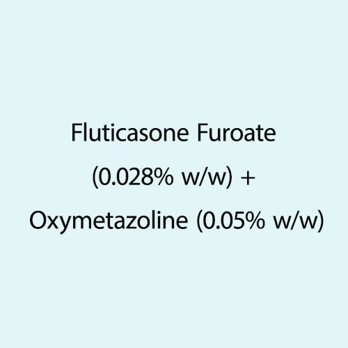 Fluticasone Furoate (0.028% w/w) + Oxymetazoline (0.05% w/w), Compositions of Fluticasone Furoate (0.028% w/w) + Oxymetazoline (0.05% w/w) are Fluticasone Furoate (0.028% w/w) + Oxymetazoline (0.05% w/w), Fluticasone Furoate (0.028% w/w) + Oxymetazoline (0.05% w/w) offered by Janus Biotech