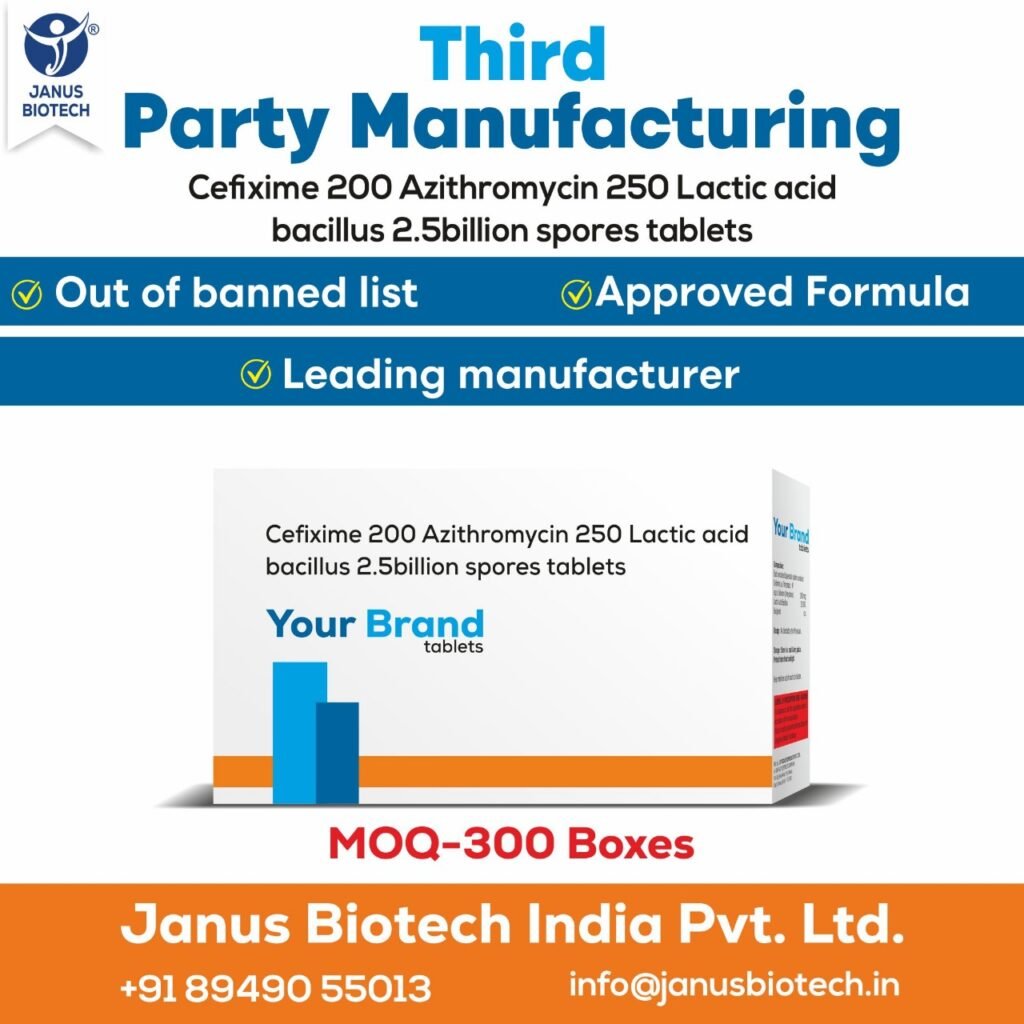Third Party Leading Manufacturer of Cefixime 200mg Tablets