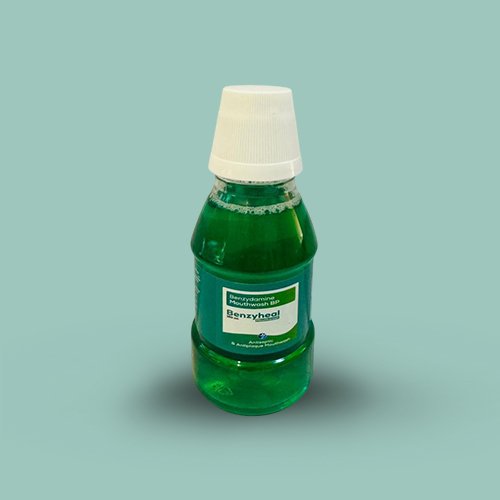 Benzyheal, Compositions of Benzyheal are Benzydamine outhwash BP, Benzyheal offered by Janus Biotech