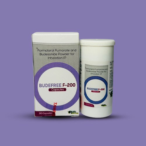 Budefree F-200 Capsules, Compositions of Budefree F-200 Capsules are Formoterol Fumarate and Budesonide Powder for Inhalation IP, Budefree F-200 Capsules offered by Janus Biotech
