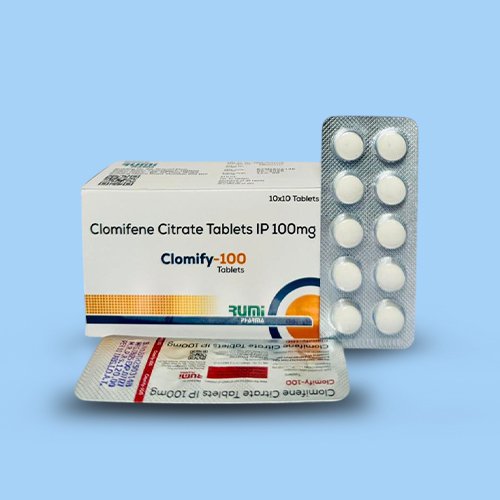 Clomify-100 Tablets, Compositions of Clomify-100 Tablets are Clomifene Citrate Tablets IP 100mg, Clomify-100 Tablets offered by Janus Biotech