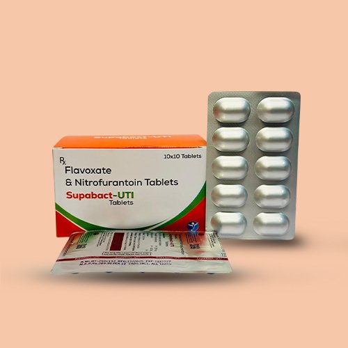 Supabact-UTI Tablets, Compositions of Supabact-UTI Tablets are Flavoxate & Nitrofurantoin Tablets, Supabact-UTI Tablets offered by Janus Biotech
